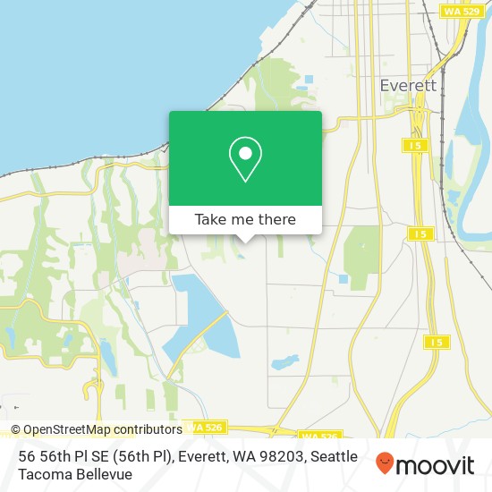 Mapa de 56 56th Pl SE (56th Pl), Everett, WA 98203