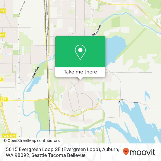 Mapa de 5615 Evergreen Loop SE (Evergreen Loop), Auburn, WA 98092