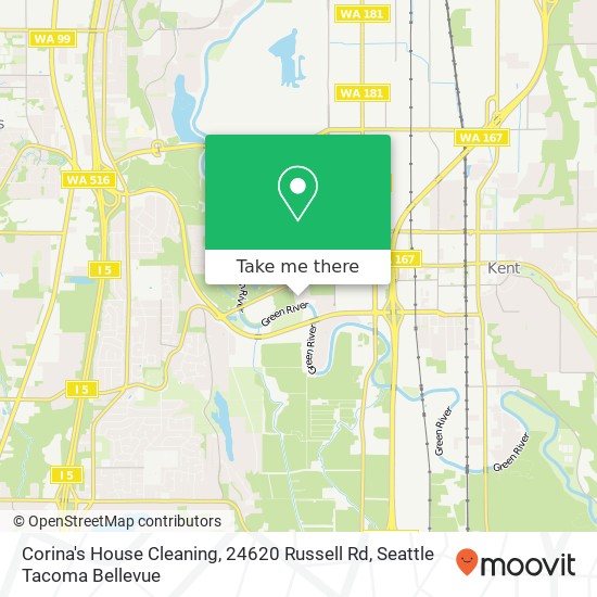 Mapa de Corina's House Cleaning, 24620 Russell Rd