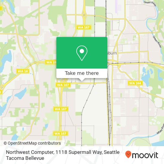 Mapa de Northwest Computer, 1118 Supermall Way