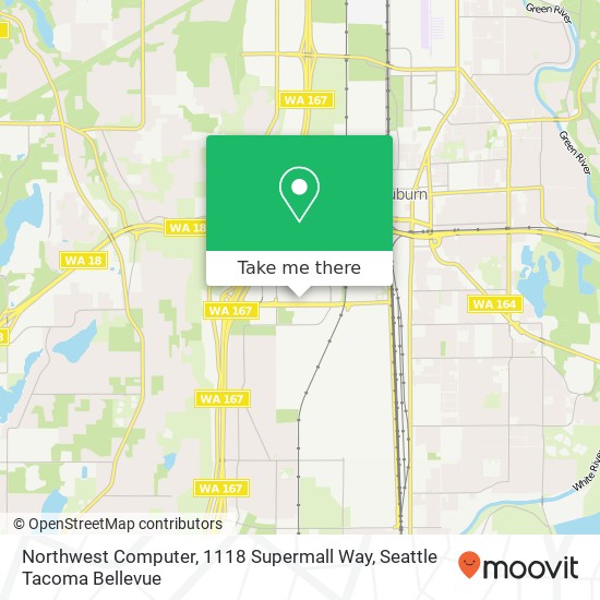 Northwest Computer, 1118 Supermall Way map