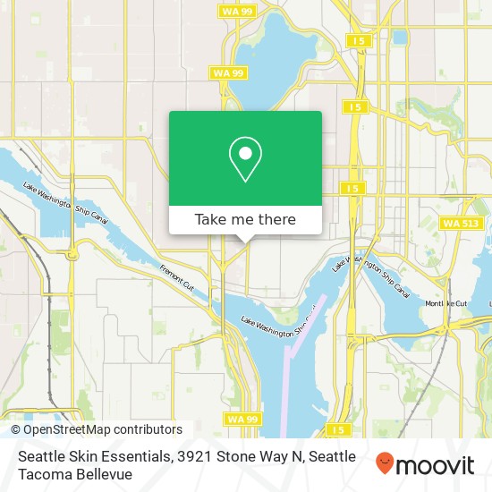 Mapa de Seattle Skin Essentials, 3921 Stone Way N