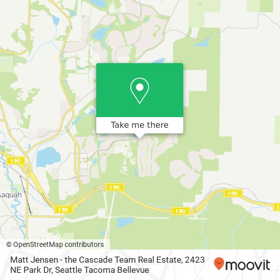 Matt Jensen - the Cascade Team Real Estate, 2423 NE Park Dr map