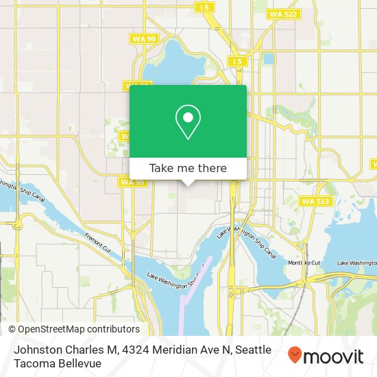 Mapa de Johnston Charles M, 4324 Meridian Ave N