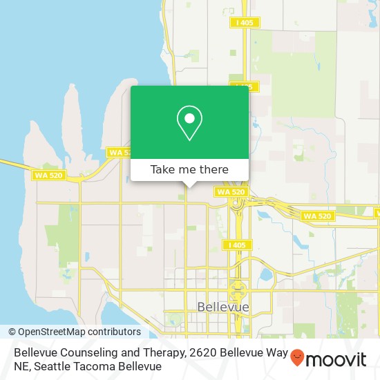 Mapa de Bellevue Counseling and Therapy, 2620 Bellevue Way NE
