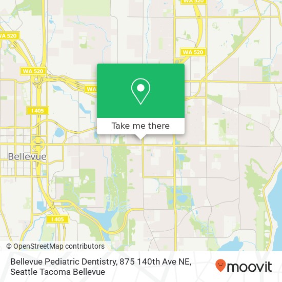 Bellevue Pediatric Dentistry, 875 140th Ave NE map