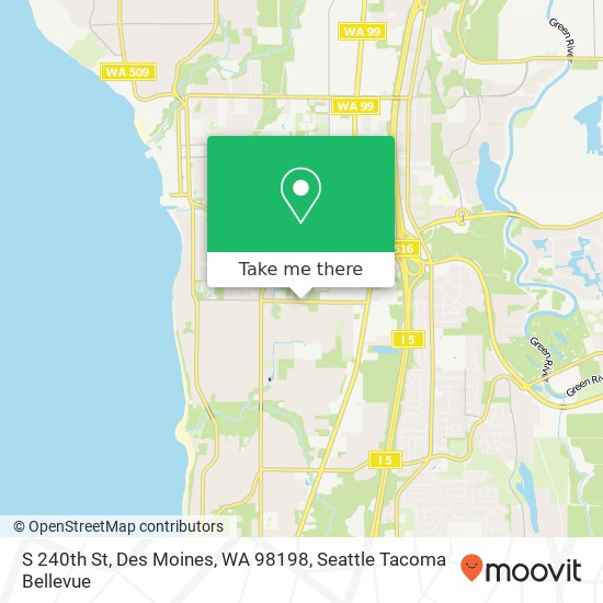 Mapa de S 240th St, Des Moines, WA 98198