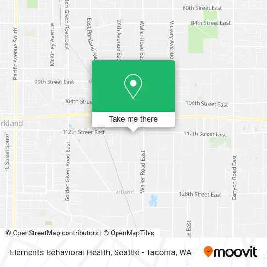 Mapa de Elements Behavioral Health