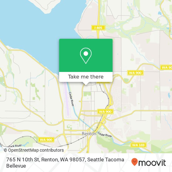 Mapa de 765 N 10th St, Renton, WA 98057