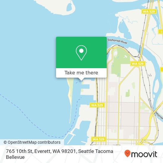 Mapa de 765 10th St, Everett, WA 98201