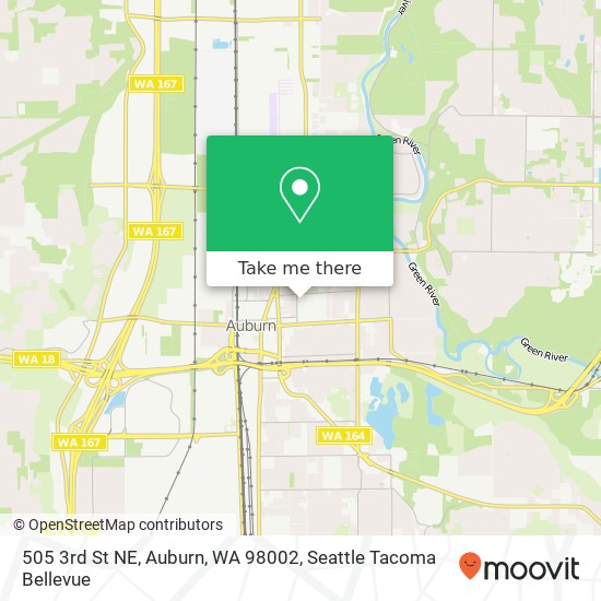 Mapa de 505 3rd St NE, Auburn, WA 98002