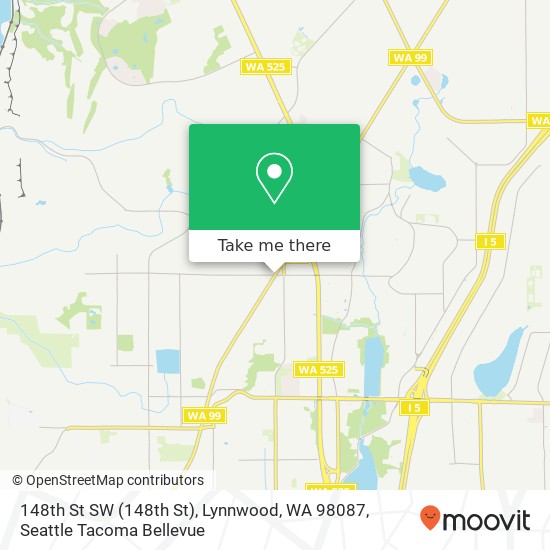 Mapa de 148th St SW (148th St), Lynnwood, WA 98087