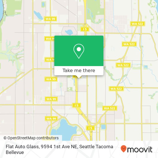 Flat Auto Glass, 9594 1st Ave NE map