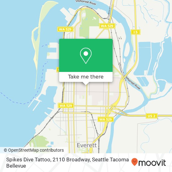 Mapa de Spikes Dive Tattoo, 2110 Broadway