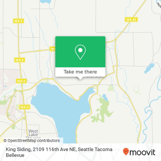 Mapa de King Siding, 2109 116th Ave NE