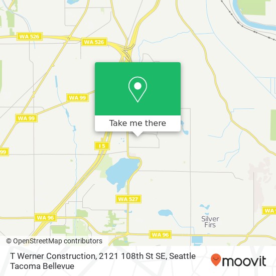 Mapa de T Werner Construction, 2121 108th St SE