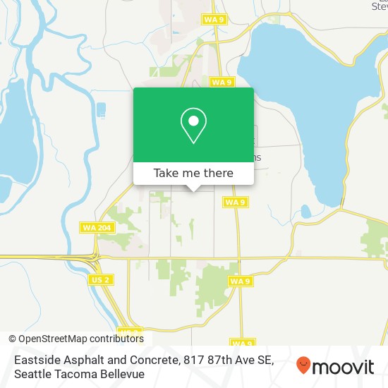Mapa de Eastside Asphalt and Concrete, 817 87th Ave SE