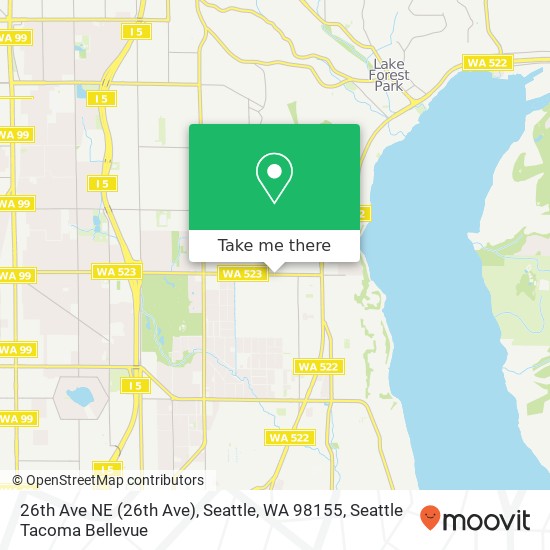 Mapa de 26th Ave NE (26th Ave), Seattle, WA 98155