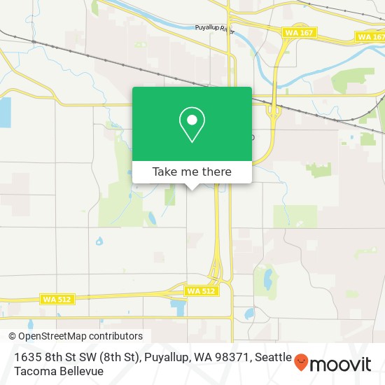 Mapa de 1635 8th St SW (8th St), Puyallup, WA 98371