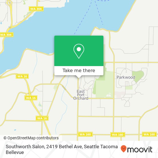 Mapa de Southworth Salon, 2419 Bethel Ave