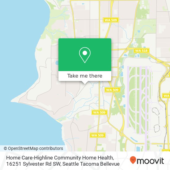 Home Care-Highline Community Home Health, 16251 Sylvester Rd SW map