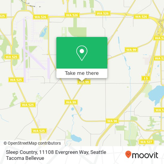 Mapa de Sleep Country, 11108 Evergreen Way
