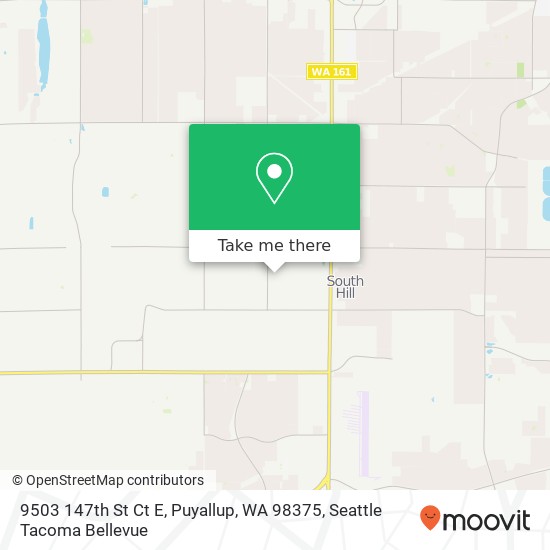 Mapa de 9503 147th St Ct E, Puyallup, WA 98375