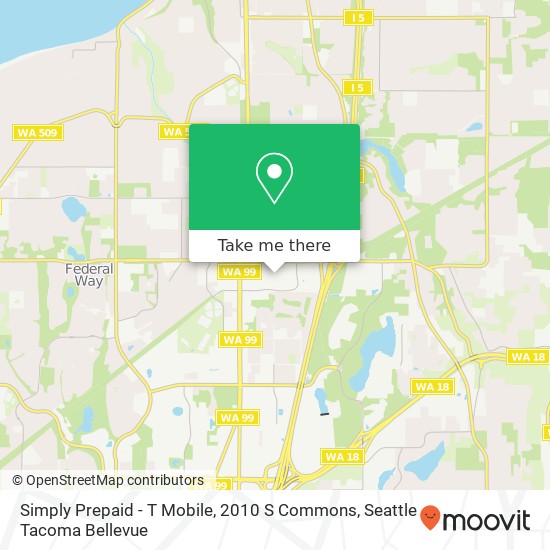 Mapa de Simply Prepaid - T Mobile, 2010 S Commons