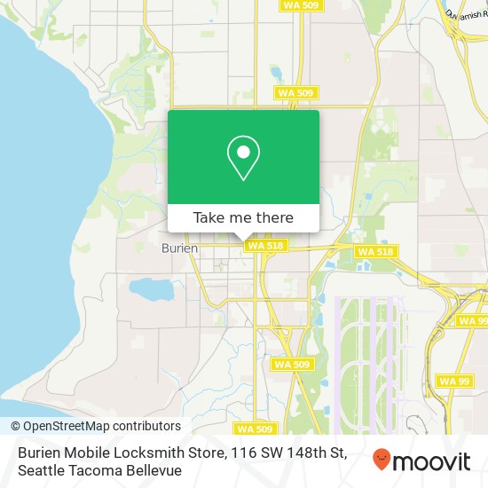 Burien Mobile Locksmith Store, 116 SW 148th St map