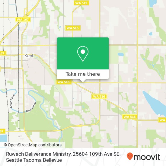 Mapa de Ruwach Deliverance Ministry, 25604 109th Ave SE