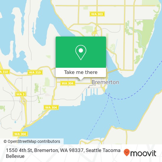 Mapa de 1550 4th St, Bremerton, WA 98337