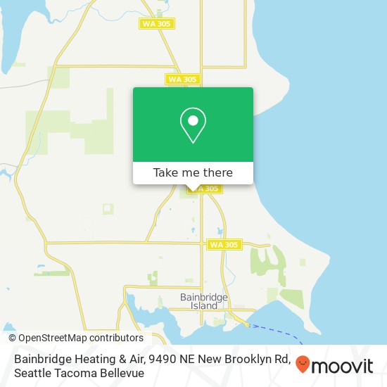 Mapa de Bainbridge Heating & Air, 9490 NE New Brooklyn Rd