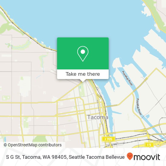 Mapa de S G St, Tacoma, WA 98405