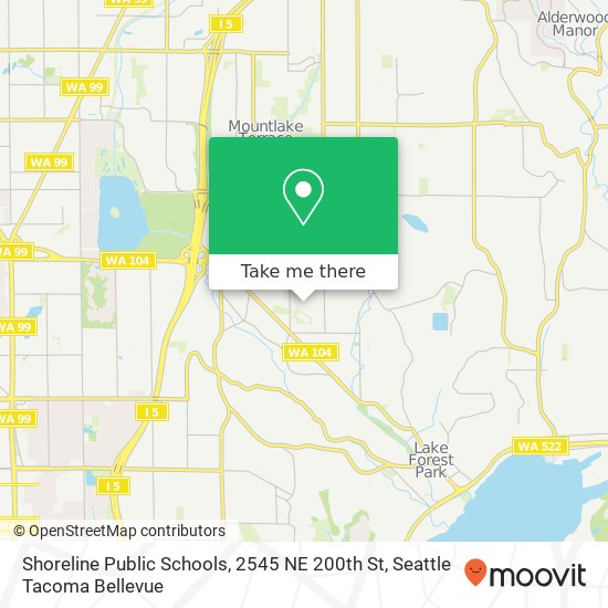 Shoreline Public Schools, 2545 NE 200th St map