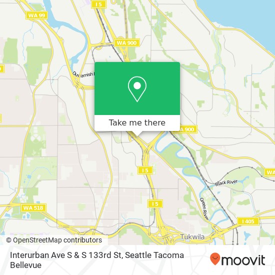 Interurban Ave S & S 133rd St map