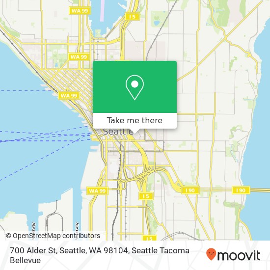 Mapa de 700 Alder St, Seattle, WA 98104