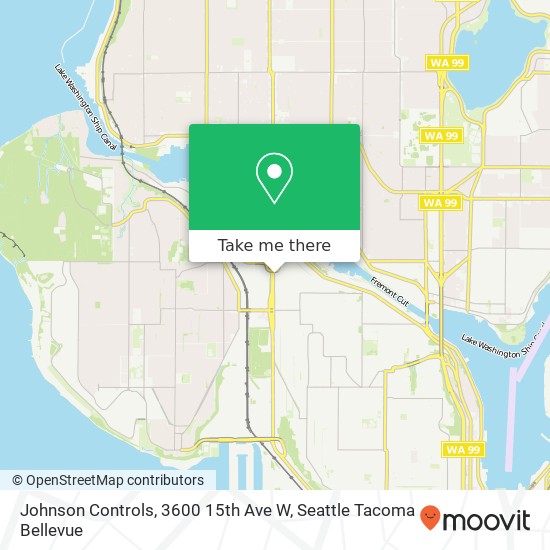 Mapa de Johnson Controls, 3600 15th Ave W