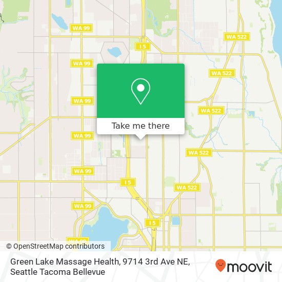 Mapa de Green Lake Massage Health, 9714 3rd Ave NE