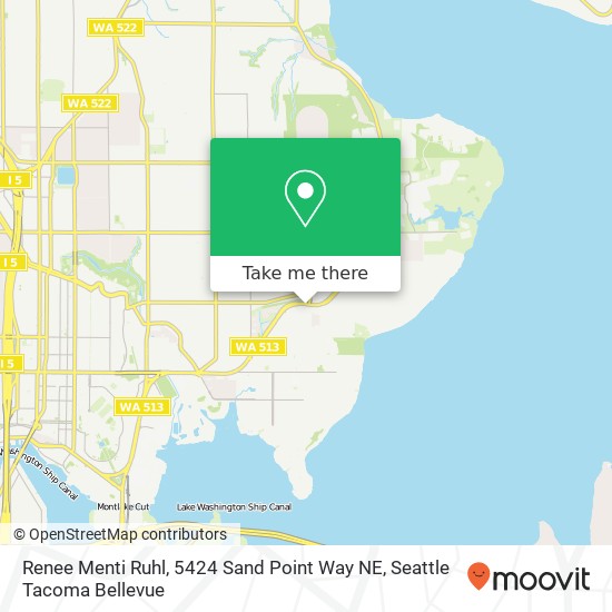 Mapa de Renee Menti Ruhl, 5424 Sand Point Way NE