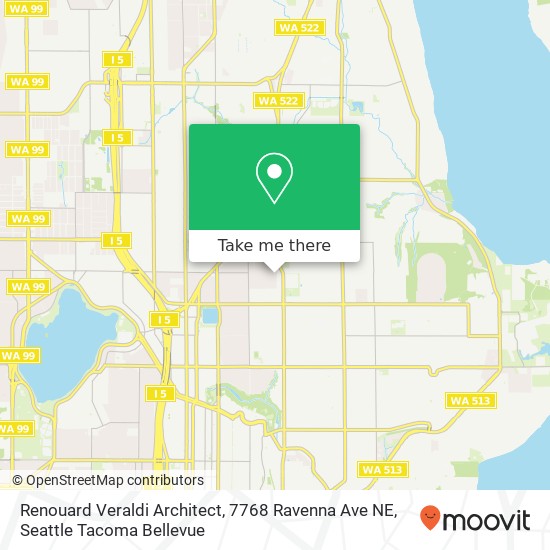 Mapa de Renouard Veraldi Architect, 7768 Ravenna Ave NE