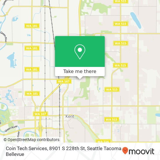 Mapa de Coin Tech Services, 8901 S 228th St