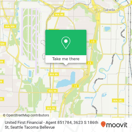 Mapa de United First Financial - Agent 851784, 3623 S 186th St