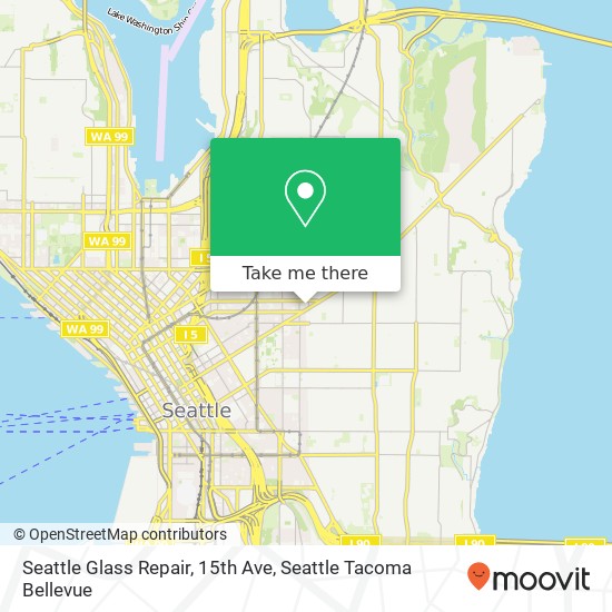 Seattle Glass Repair, 15th Ave map