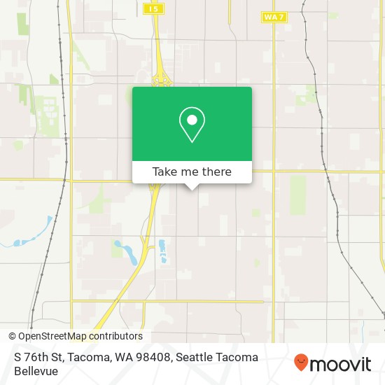 Mapa de S 76th St, Tacoma, WA 98408