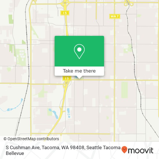 Mapa de S Cushman Ave, Tacoma, WA 98408