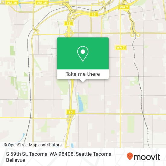 Mapa de S 59th St, Tacoma, WA 98408