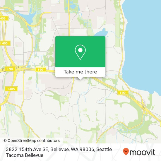 Mapa de 3822 154th Ave SE, Bellevue, WA 98006