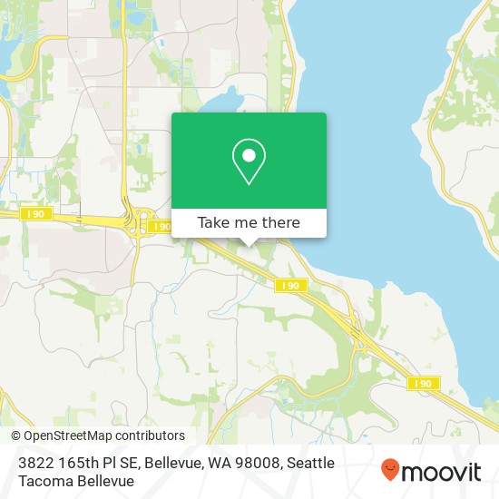 3822 165th Pl SE, Bellevue, WA 98008 map
