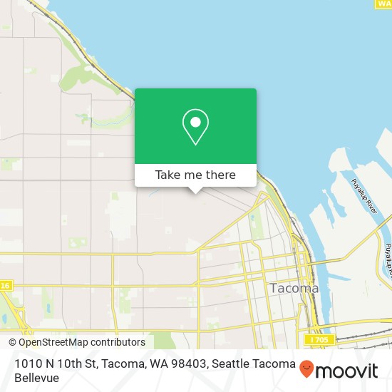 Mapa de 1010 N 10th St, Tacoma, WA 98403