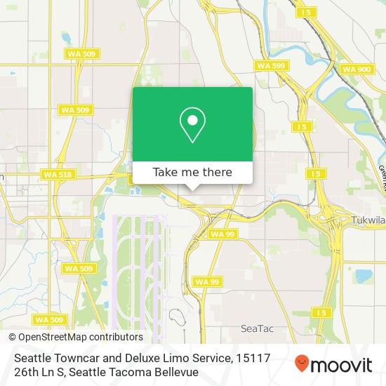 Seattle Towncar and Deluxe Limo Service, 15117 26th Ln S map